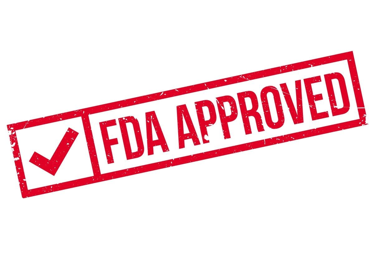 Red FDA approval stamp