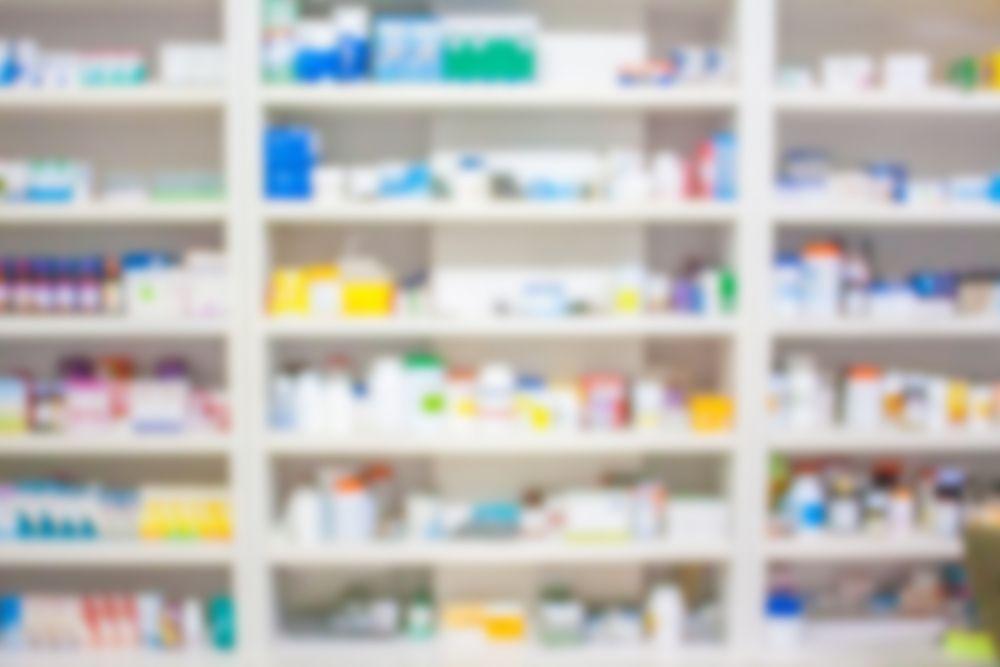 Pharmacy shelves